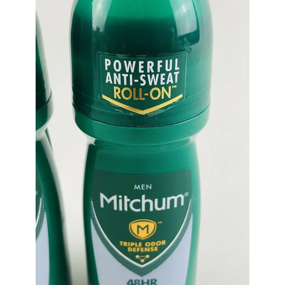 Mitchum Roll-On Antiperspirant and Deodorant for Men, Unscented, 3.4 (Pack of 3)